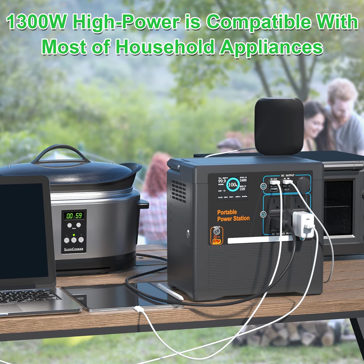 sevkumz Portable Power Station, 240Wh Backup LiFePO4 Battery, 110V/200W Pure Sine Wave AC Outlet, Solar Generator (Solar Panel Not Included) for Outdoors Camping Travel Hunting Emergency