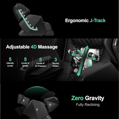 Titan Osaki OS-Soho II | Brown | Massage Chair | J-Track 4D Massage | Smart Computer Body Scanning | Zero Gravity Reclining | Space Saving | Foot Roller | Calf Heating
