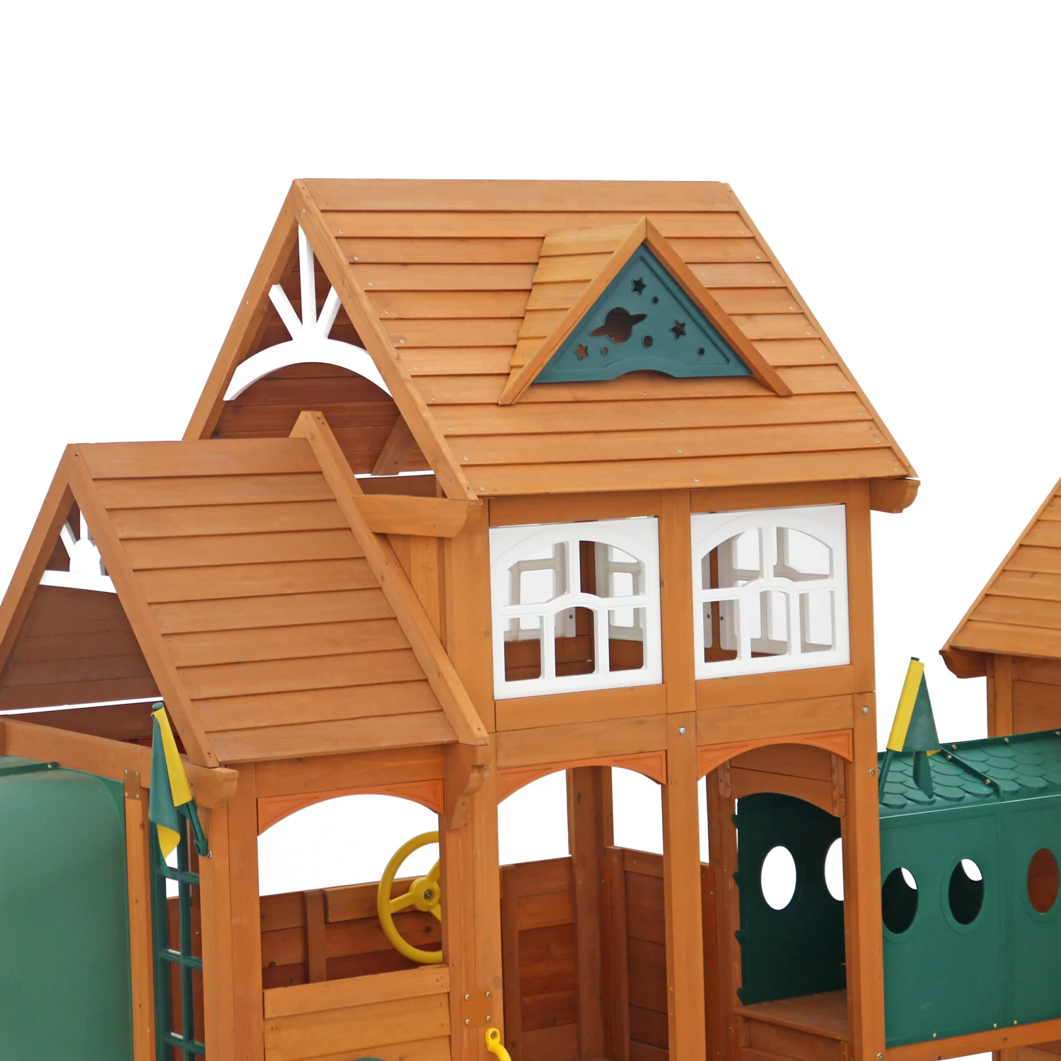 Paramount Wooden Swing Set / Playset with Tunnel, Slides and Kitchens