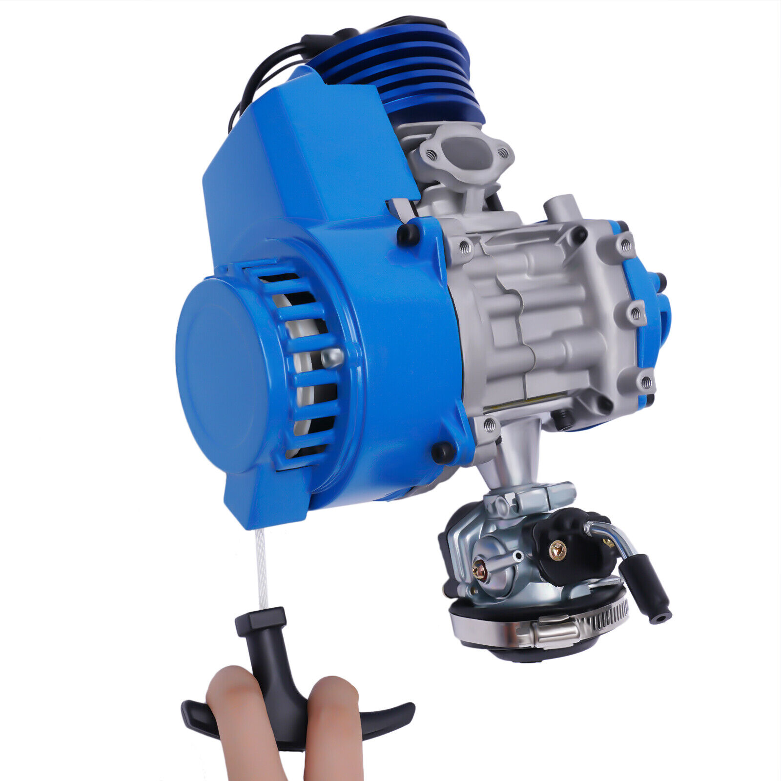 ZhdnBhnos 2 Stroke Complete Racing Engine Motor Pull Start Motorized Bike Engine Kit for Pocket Mini Dirt Bike ATV Scooter Quad