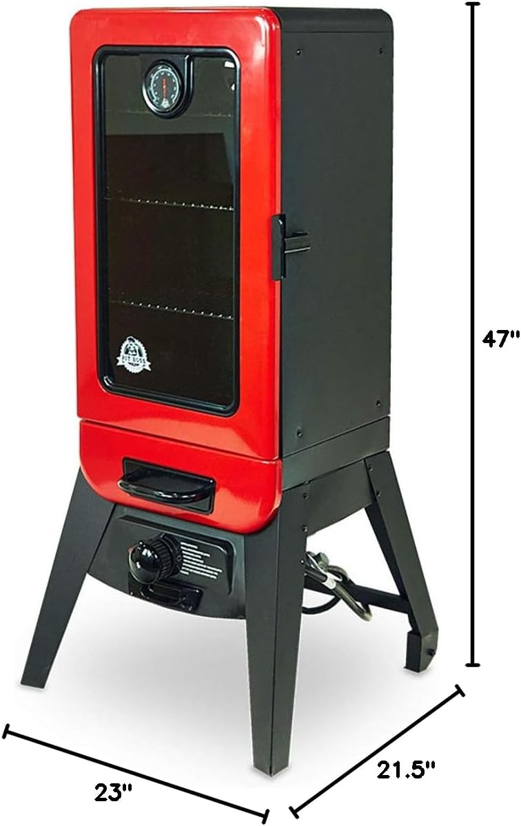PIT BOSS 77435 Vertical Lp Gas Smoker, Red