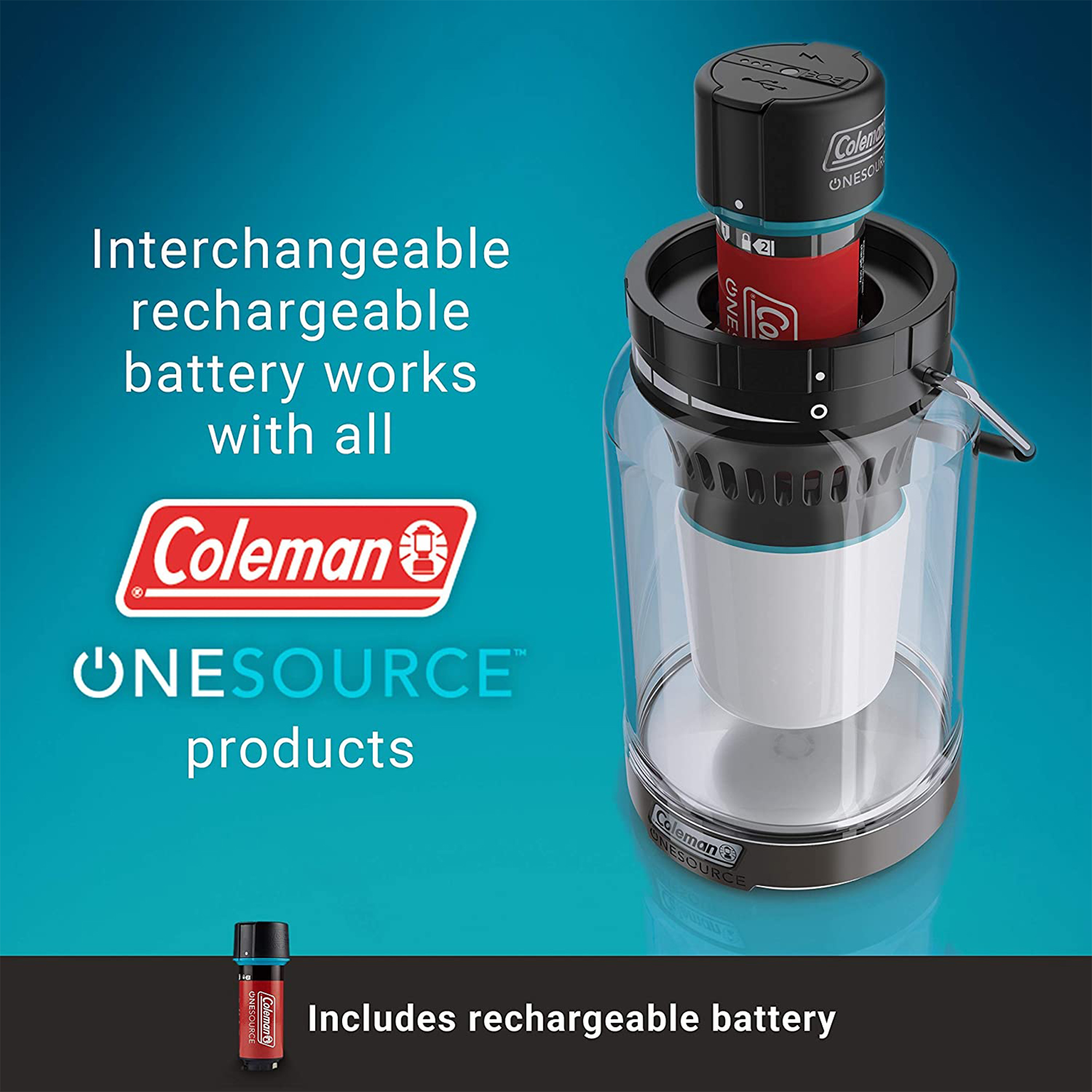 Coleman OneSource 600 Lumens Outdoor Lantern w/ Charging Station (2 Pack)