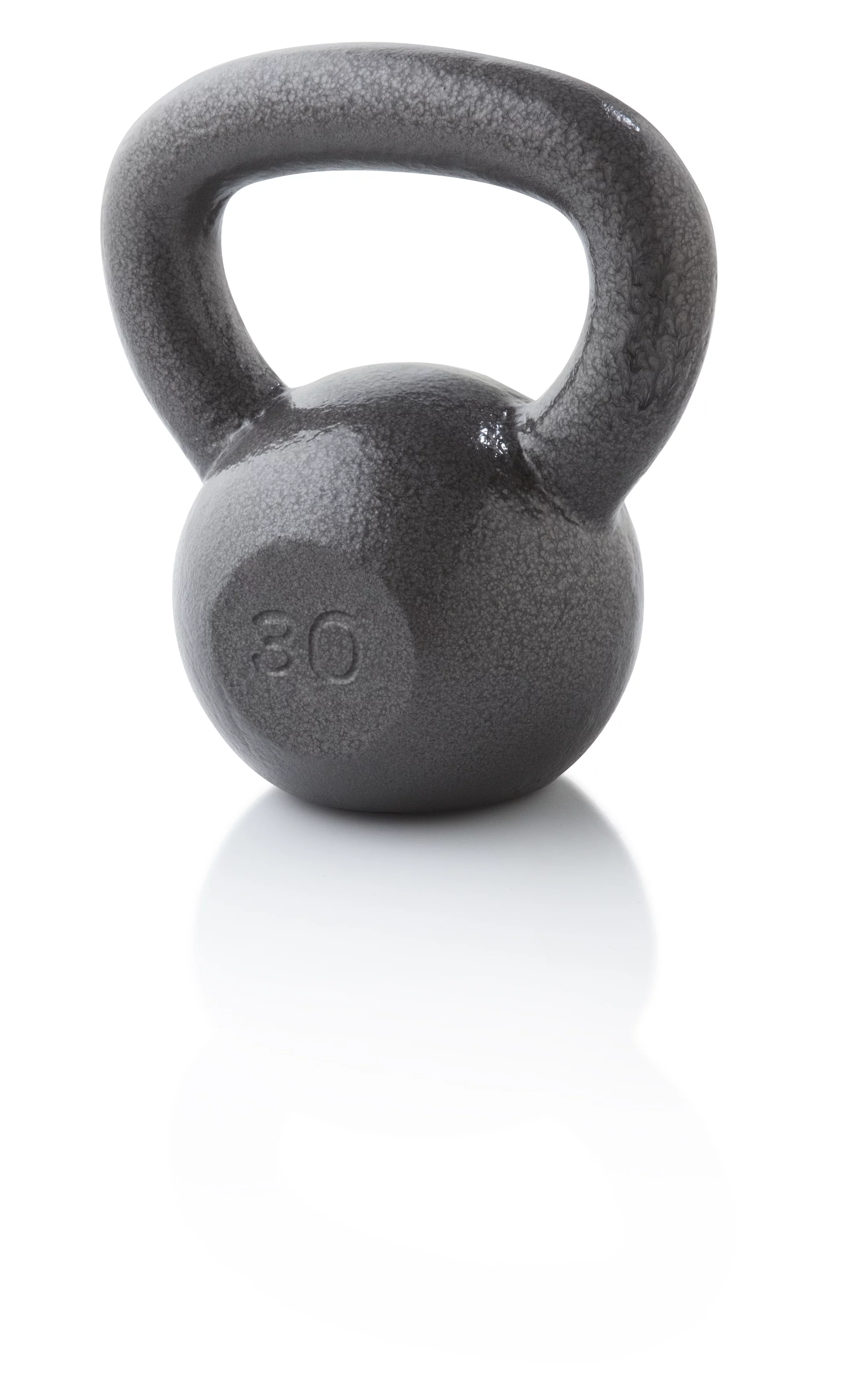 Weider, 30lb Cast Iron Hammertone Finish Kettlebell, Single
