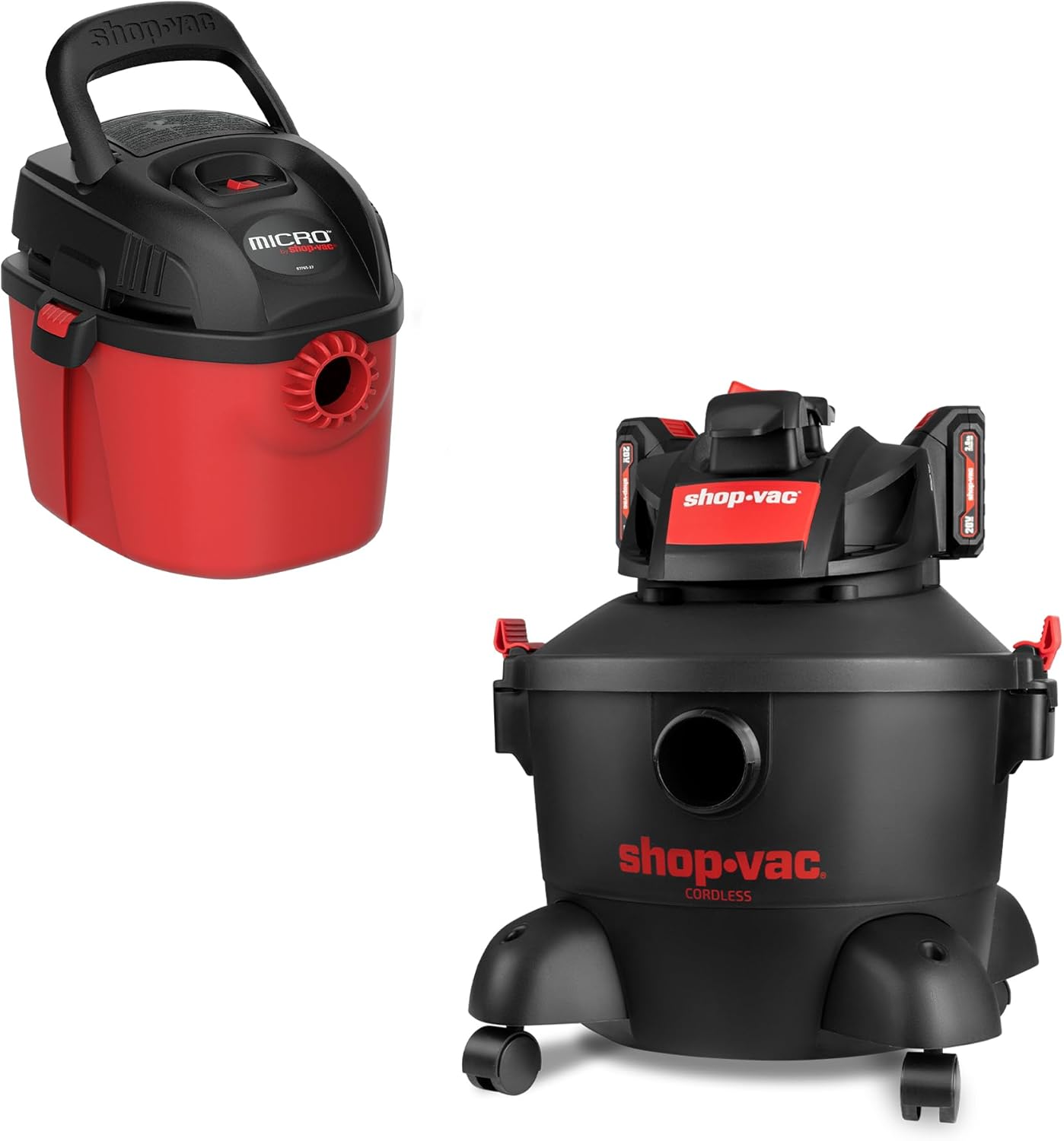 Shop-Vac Wet/Dry Vac Portable Compact Micro Vacuum and 6 Gallon Wet Dry Vacuum Cleaner
