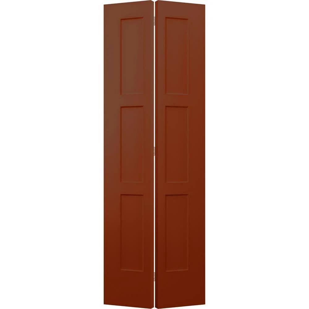 JELD-WEN 30 in. x 96 in. Birkdale Amaretto Stain Smooth Hollow Core Molded Composite Interior Closet Bi-Fold DOOR, Brown