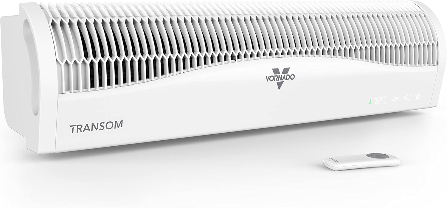 Vornado TRANSOM Window Fan with 4 Speeds, Remote Control, Reversible Exhaust Mode, Weather Resistant Case, Whole Room, Black