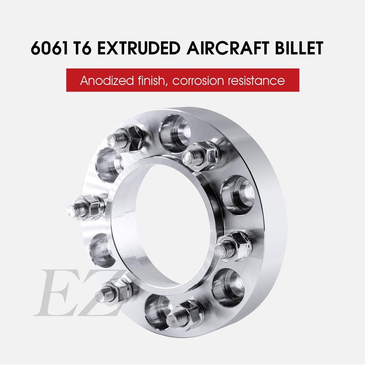 4 Hub Centric Wheel Adapter 6x5.5 to 6x5.5 (6x139.7 to 6x139.7) for Chevy 14x1.5 Studs Thickness 1.5 Inch