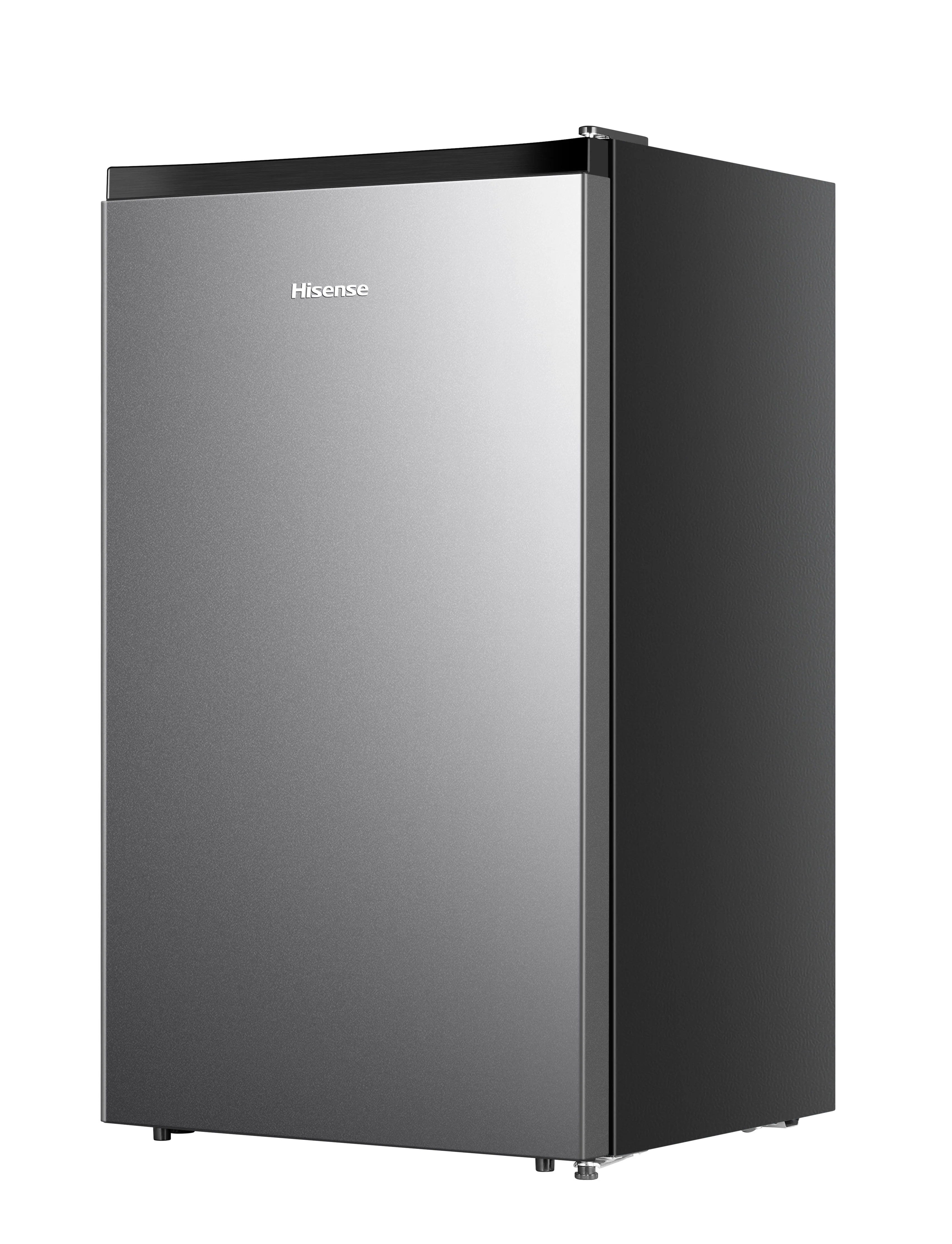 Hisense 4.4 Cu ft. Single Door Mini Fridge with Chiller, Silver 18.7 Width