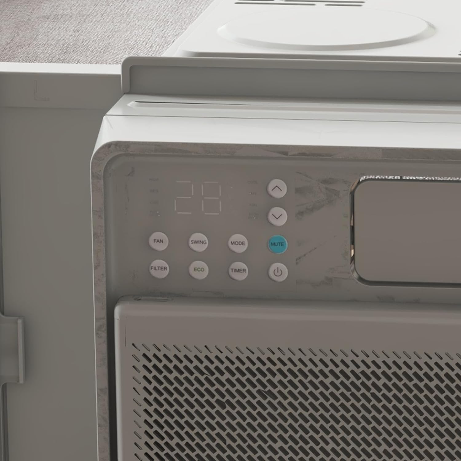 8000 BTU U-Shaped Inverter Window Air Conditioner - Ultra Quiet 42dB, Covers Up to 350 sq ft, Energy Efficient, Remote Control, White