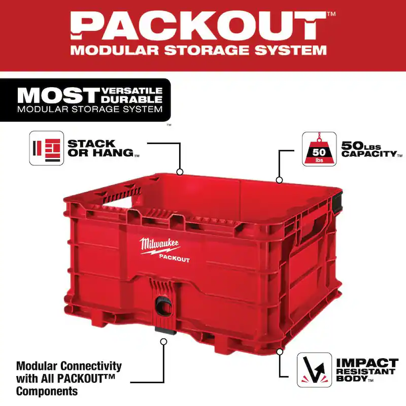 PACKOUT 22 in. Rolling Tool Box/22 in. Large Tool Box/18.6 in. Tool Storage Crate Bin