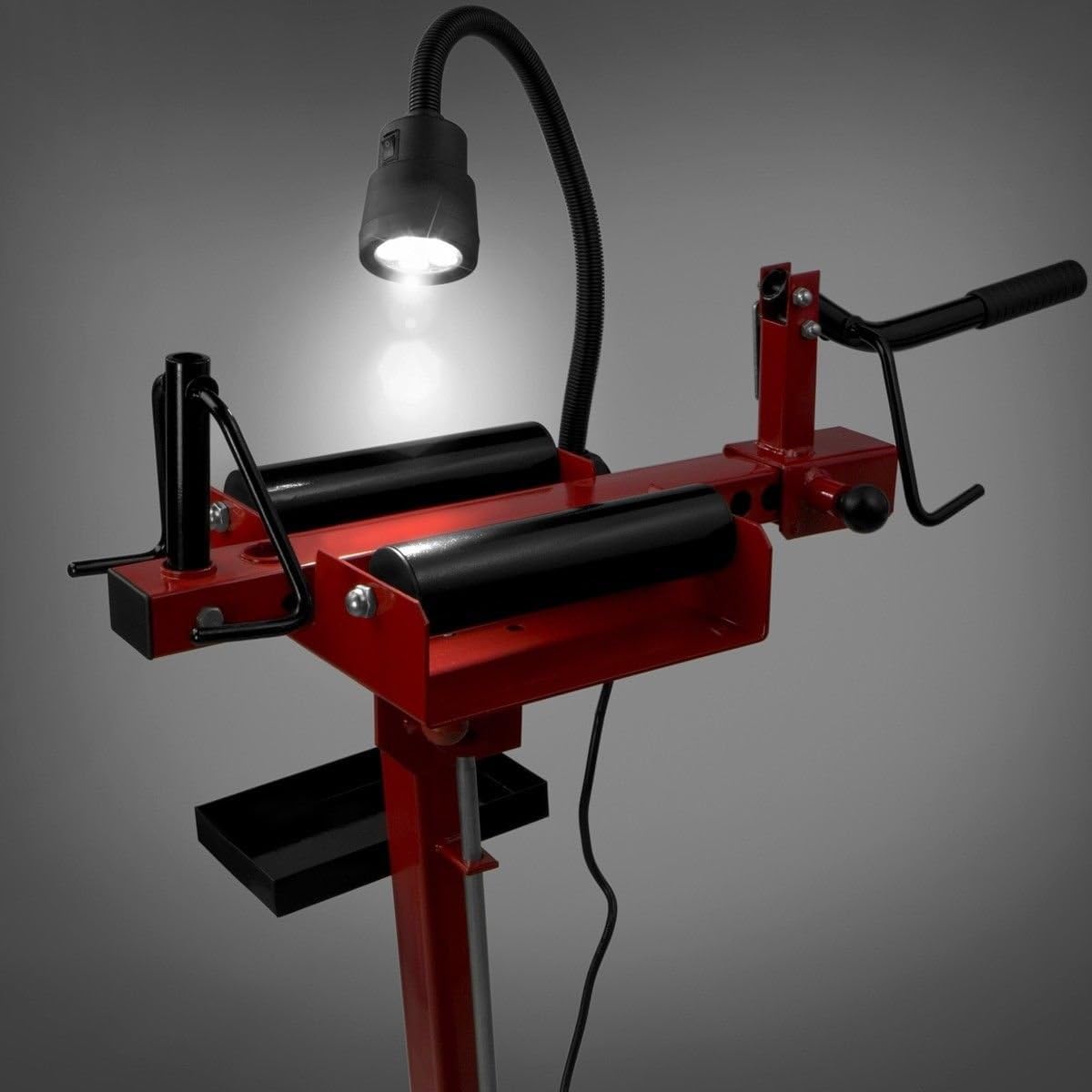 XtremepowerUS Manual Tire Spreader Portable Tire Changer Stand Adjustable LED Light Tire Spreader Tool for Light Truck Car