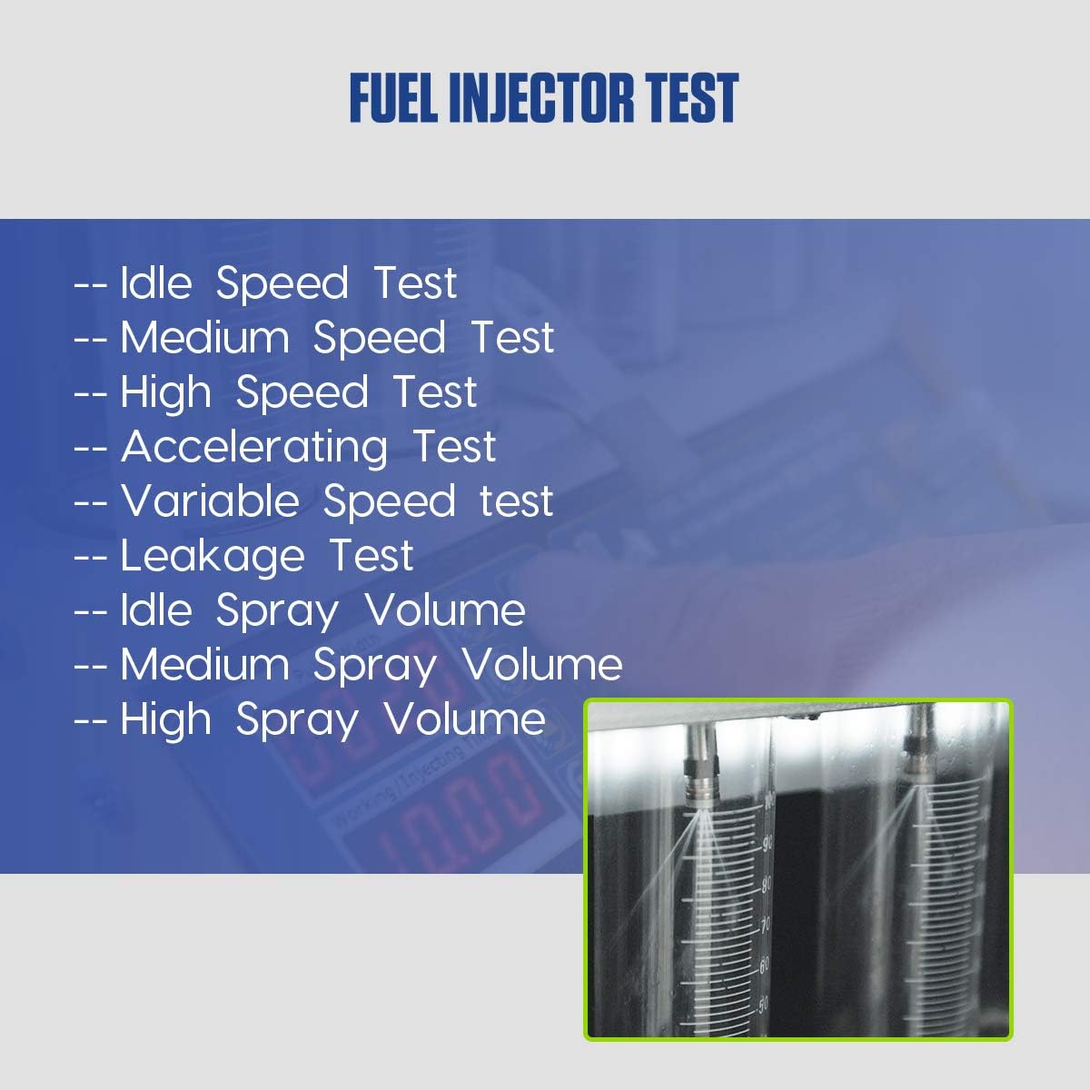 MR CARTOOL V308 Ultrasonic Fuel Injector Tester Cleaner Machine Kit with 4 Cylinders, 110V Automotive Cleaning Spark Plug Testing Leak Injection for Car Motorcycle