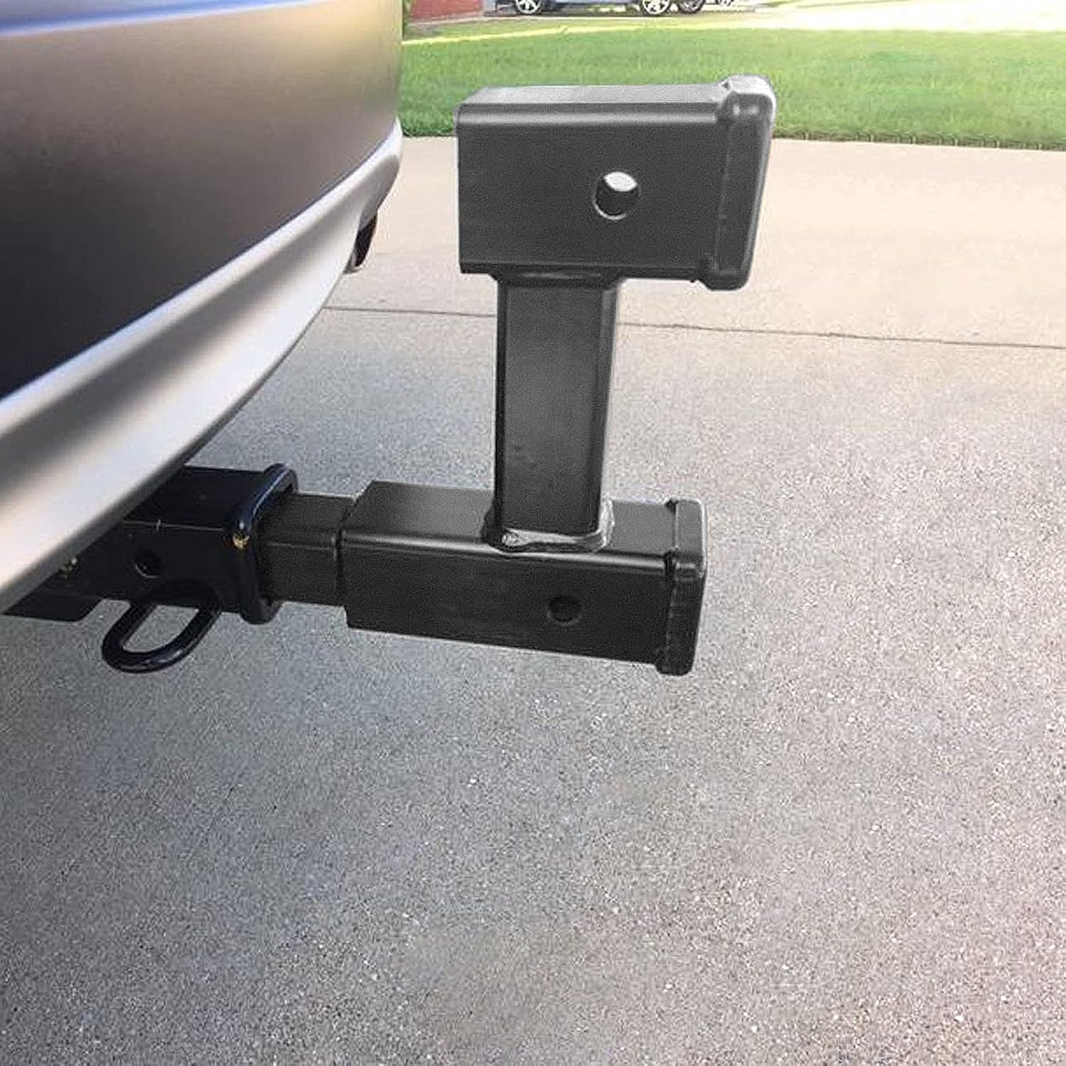 Sulythw Dual Receiver Extender 2 inch Trailer Hitch Extension, Towing Hitch Receiver Extender - GTW 5,000 lbs Pack of 2