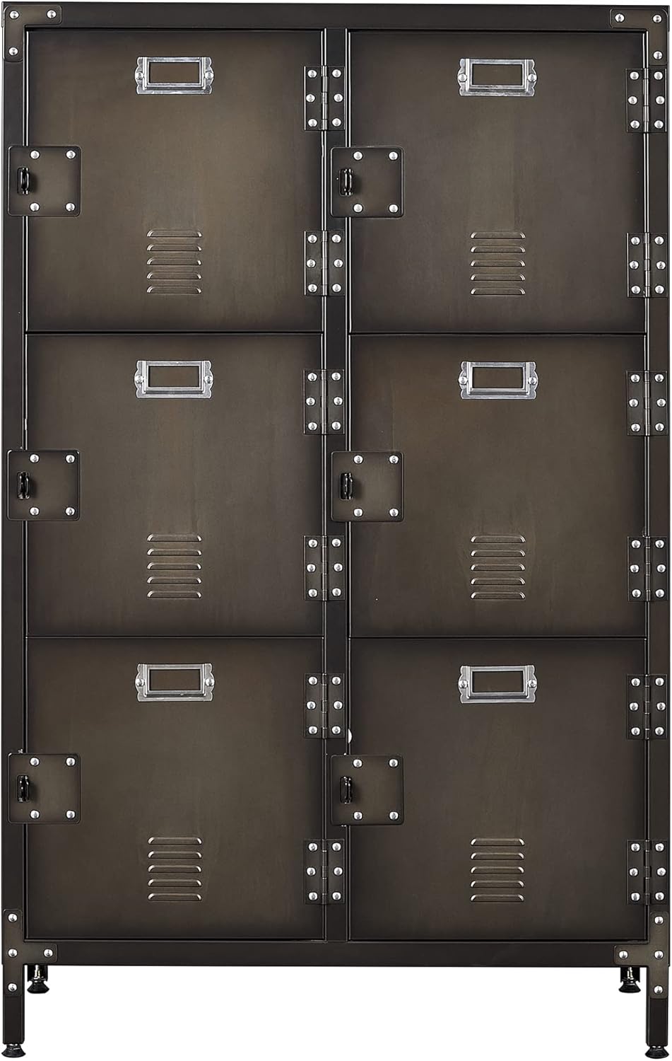 Metal Storage Cabinet, Storage Locker Employees Locker with 4 Doors, 47 Height Steel Cabinet with Lockable Doors, Storage Cabinet with Adjustable Feet for Home Office Gym.