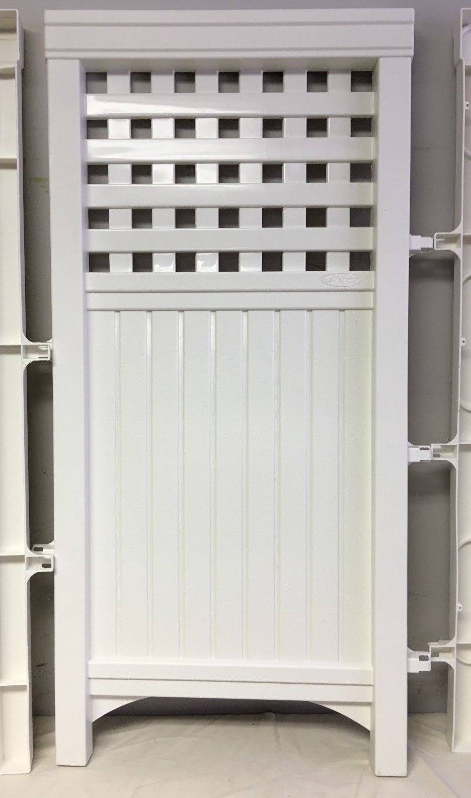 Suncast 4-Piece Lattice Outdoor Screen Enclosure Set, White
