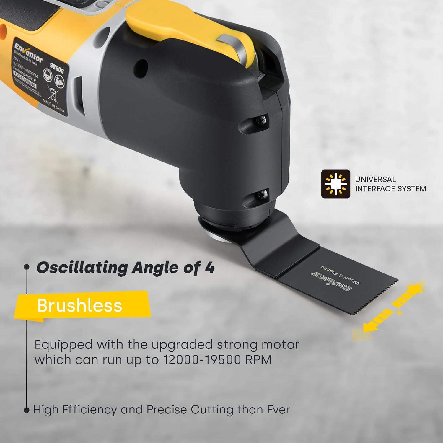 Oscillating Tool, ENVENTOR 2.5-Amp Oscillating Multitool With 6 Variable Speeds & 3&deg; Oscillating Angle and 28pcs Oscillating Saw Accessories and Carrying Bag