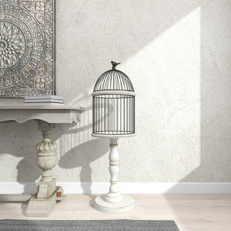 zph5263 White Wood Farmhouse Birdcage - Pet Supplies online store