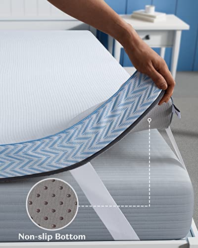 BedStory Firm Mattress Topper Full Size - 3 Inch Memory Foam Bed Toppers - High Density Foam Mattress Pad for Back Pain Relief