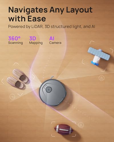 3i P10 Ultra Robot Vacuum and Mop Combo, Extendable Pad for Edge & Corner Mopping, 18000 Pa Suction Deep Cleaning, Auto Hot Water Washing & Drying, Self-Emptying, Self-Refilling, AI Obstacle Avoidance