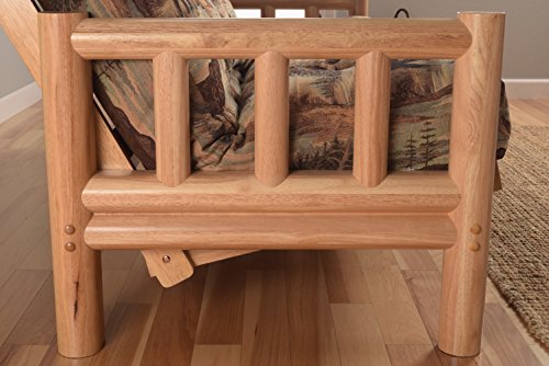 Up North Futon Lodge Frame and Mattress Full Size Sofa Bed (Leather Havana Universal)