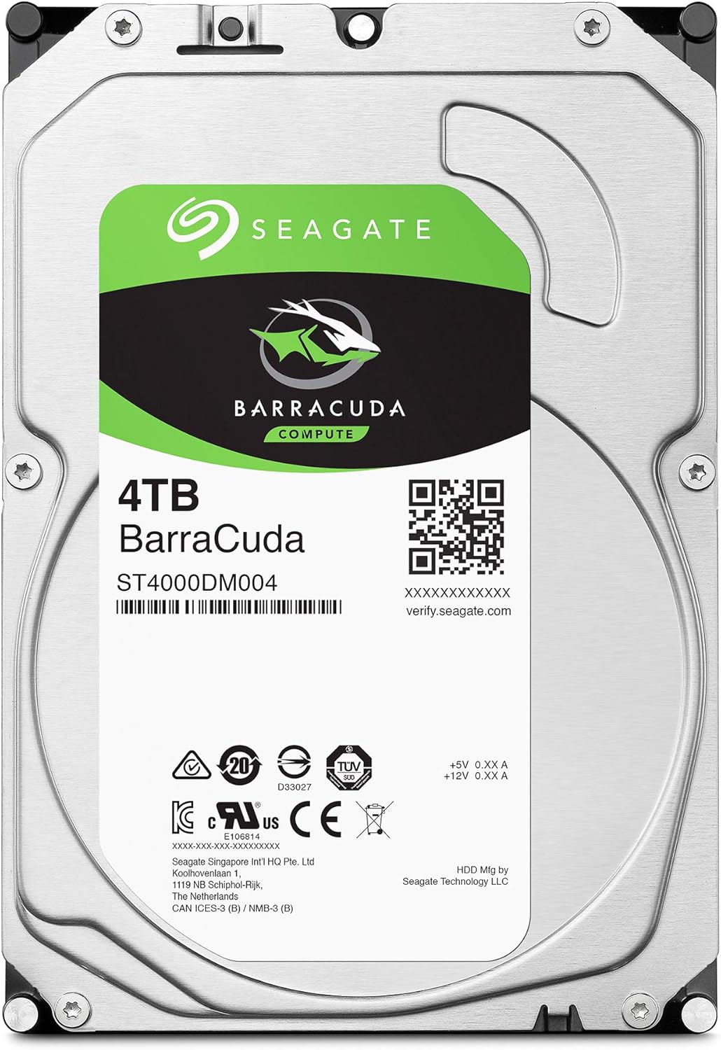 Seagate BarraCuda 4TB Internal Hard Drive HDD �C 3.5 Inch Sata 6 Gb/s 5400 RPM 256MB Cache for Computer Desktop PC Laptop (ST4000DM004)