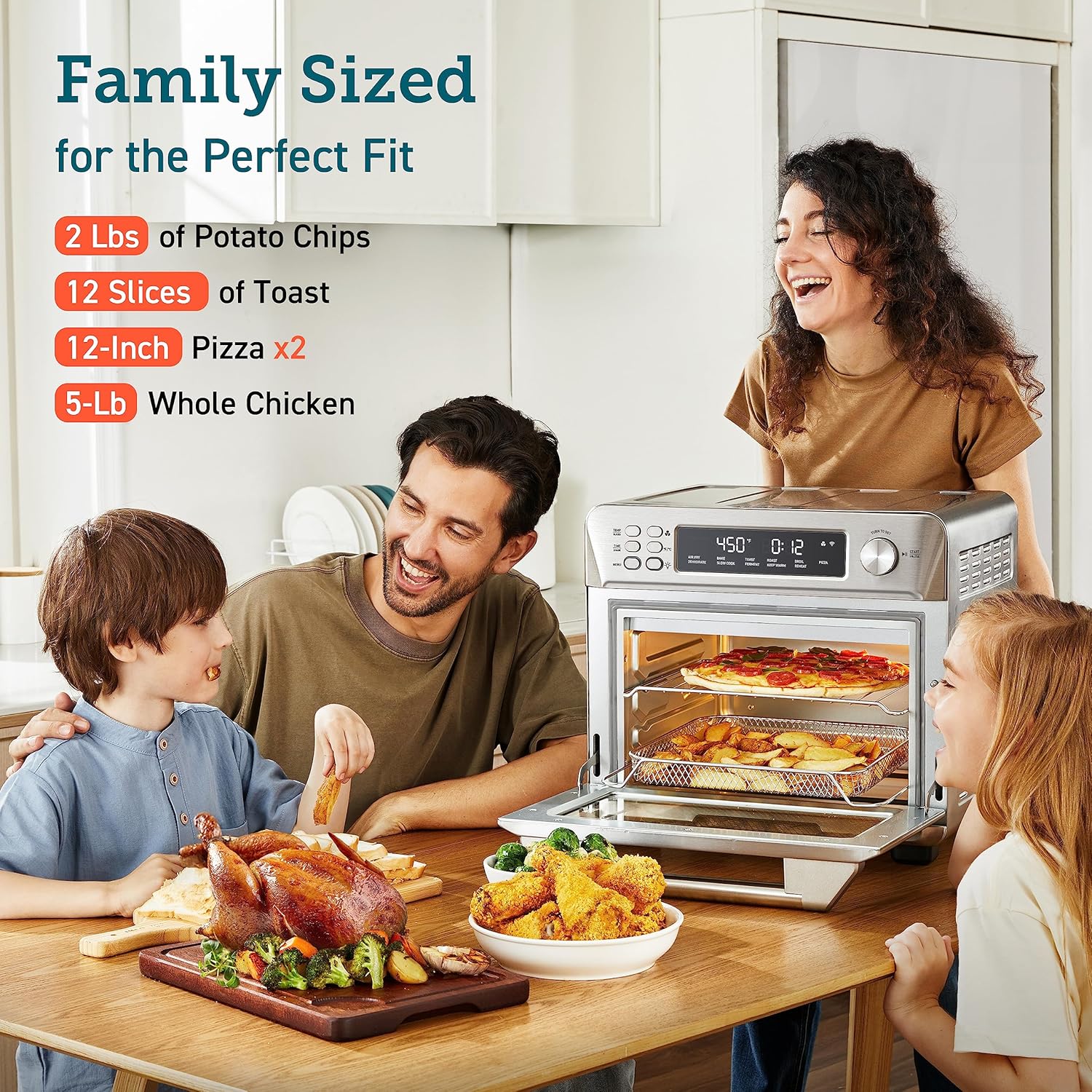 COSORI Air Fryer Pro LE 5-Qt Airfryer, Quick and Easy Meals, UP to 450℉, Quiet, 85% & Smart 12-in-1 Air Fryer Toaster Oven Combo, Airfryer Convection Oven Countertop, Bake, Roast