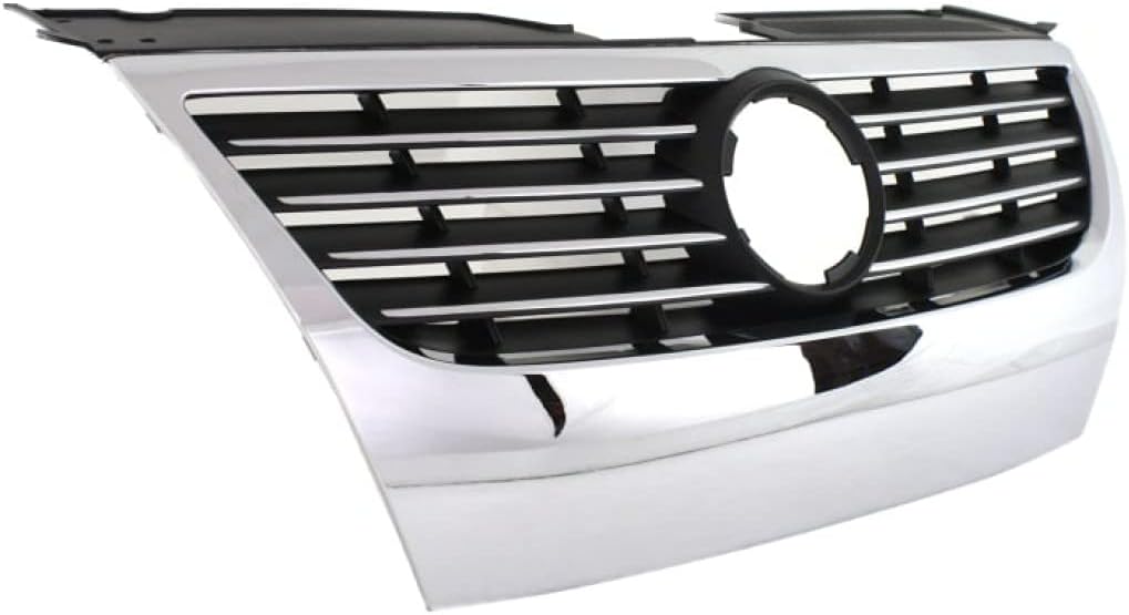 For Volkswagen Passat Grille Assembly 2006 07 08 09 2010 | Chrome Shell w/Black Insert | w/Chrome Insert Molding | Plastic | VW1200142 | 3C0853651EPWF