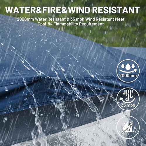 TIMBER RIDGE Instant Pop Up Hub Tent, 4 Person Portable Weather Resistant Camping Tent, 60 Second Set-Up, Easy Up Tents with Rain Fly and Carry Bag