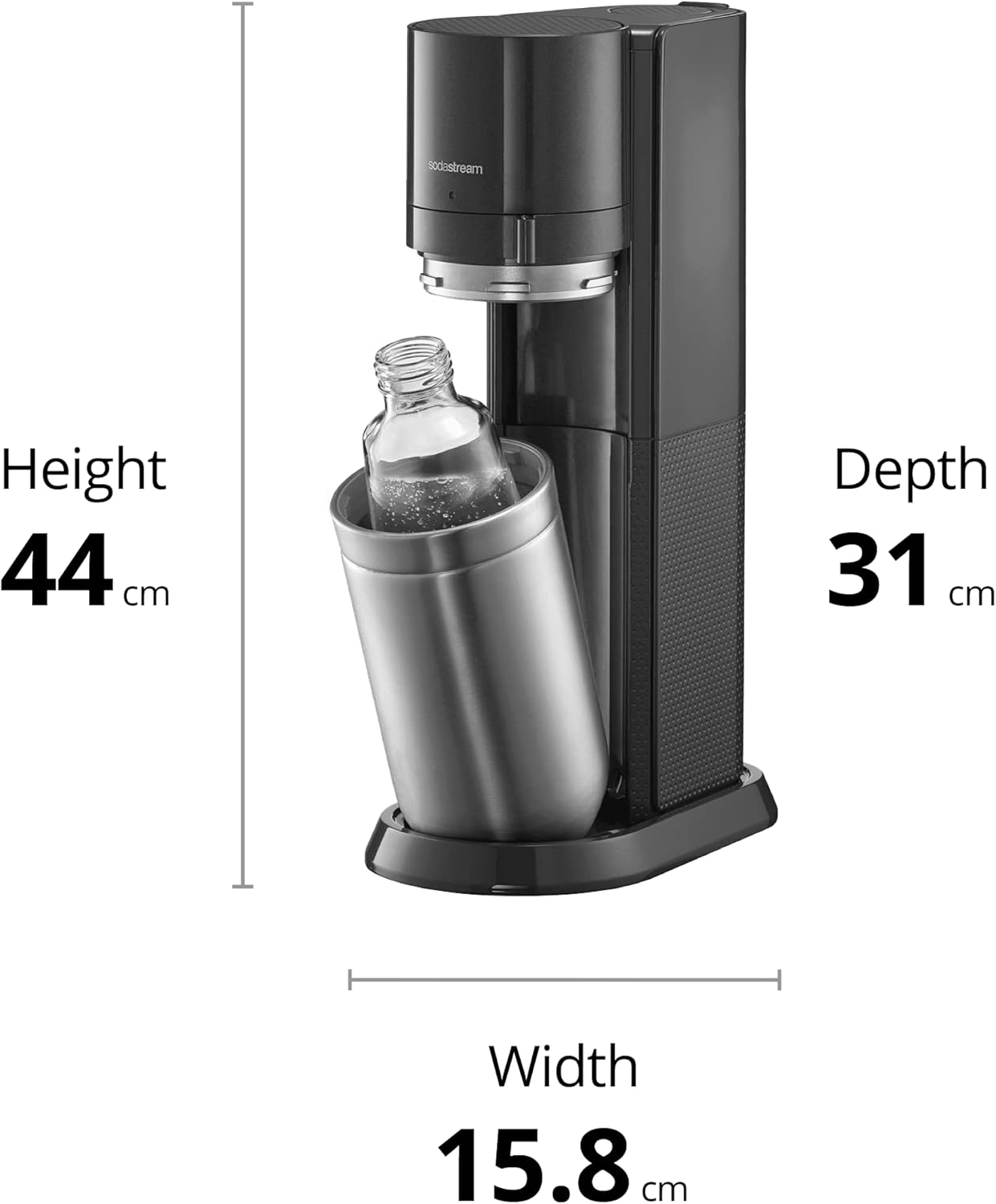 SodaStream Duo Sparkling Water Maker - Metallic Black