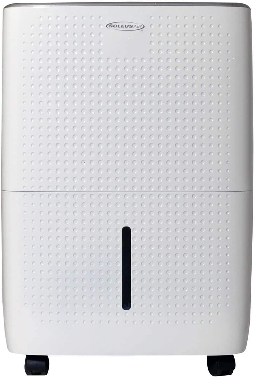Soleus Air Energy Star Rated 1,800 SqFt., 25 Pint Dehumidifier With Mirage Display and Tri-Pat Safety Technology (25 Pint), White