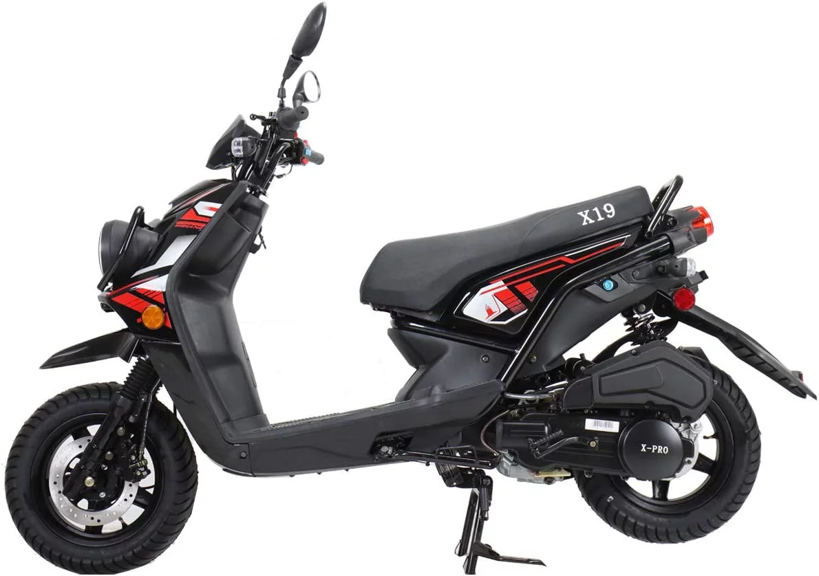 X-Pro Brand New 150cc Gas Moped Scooter, 12" Aluminum Wheels Electric/Kick Start Assembled in Create - Curated Treasures Market