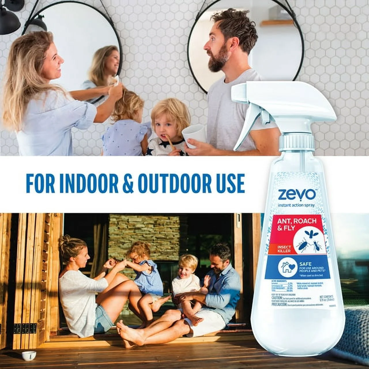 Zevo Instant Action Multi-Insect Killer - Ant, Roach, Fly 12oz  - 8 Pack