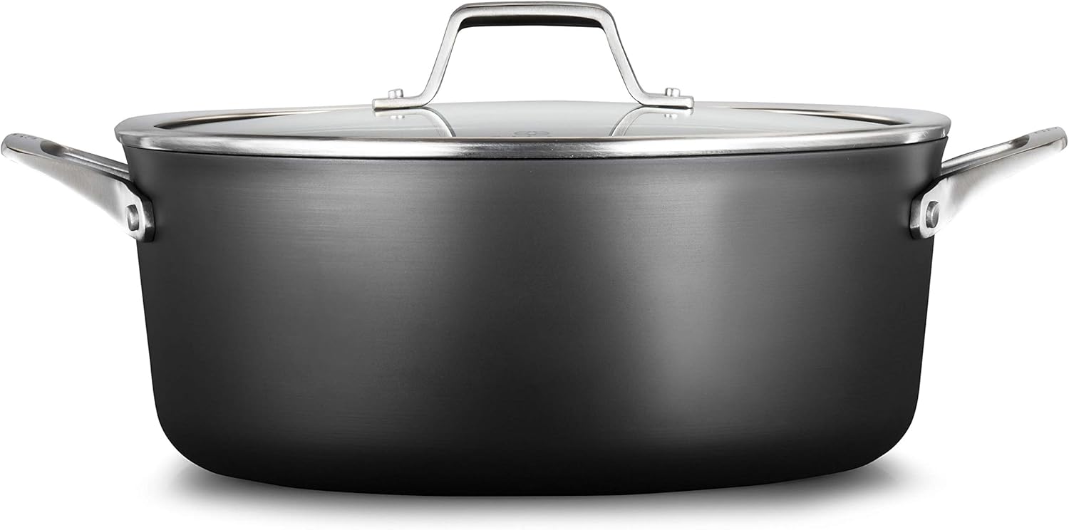 Calphalon 2029654 Premier Hard-Anodized Nonstick 8.5-Quart Dutch Oven with Cover, Black