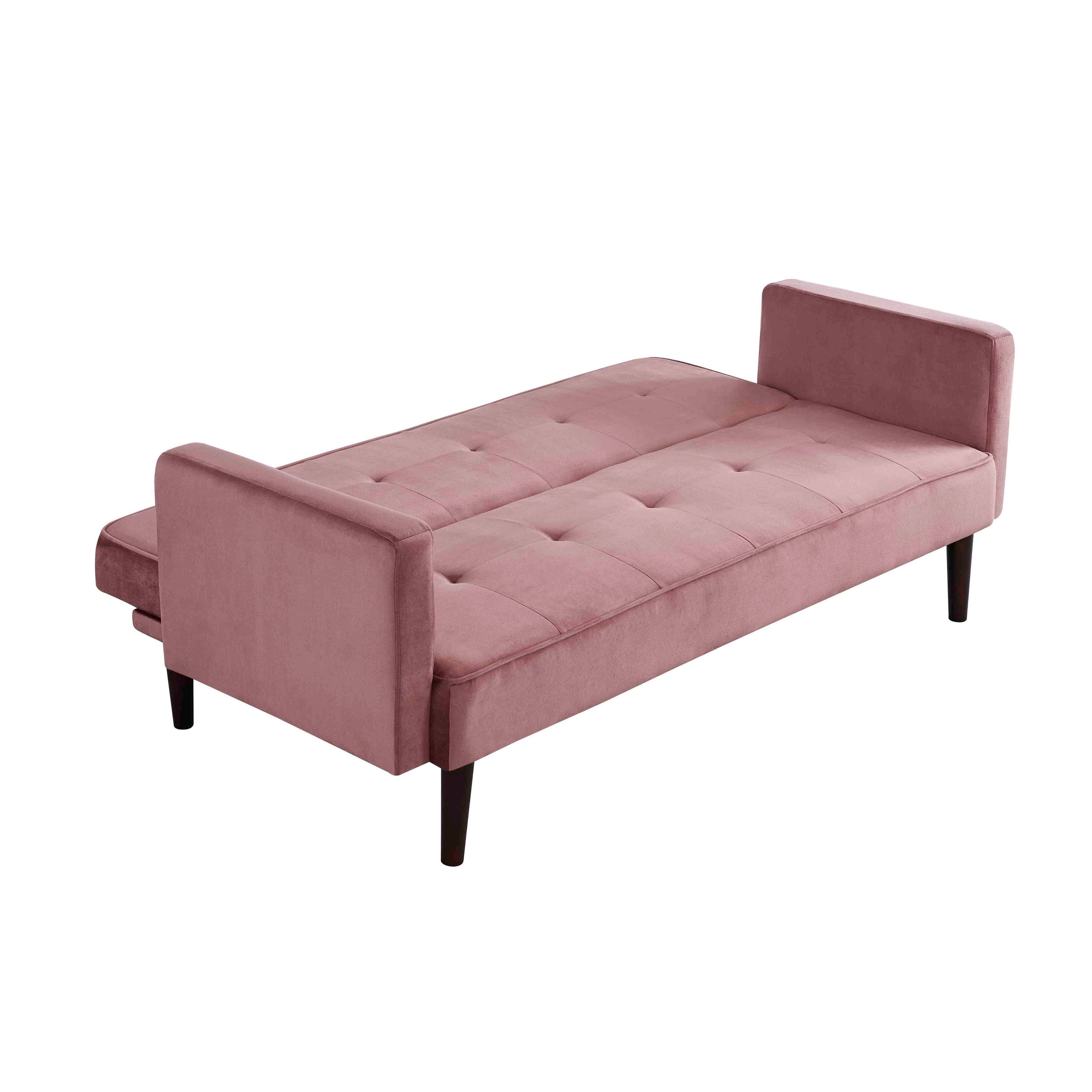 Perez Tufted Velvet Sofa Bed Sleeper - Black