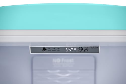 iio RR2 12 cu. ft. Retro Refrigerator Full Size Fridge with Bottom Freezer, Frost Free, LED Light, Multiflow 360°