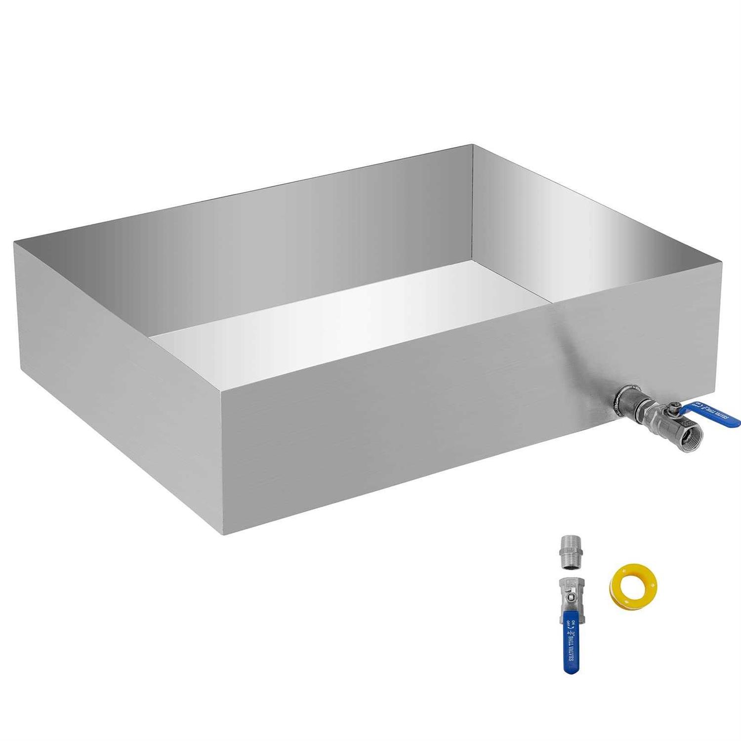 VEVOR Maple Syrup Evaporator Pan 30x16x9.5 Inch Stainless Steel Maple Syrup Boiling Pan with Valve for Boiling Maple Syrup - Shop Hardware Tools Online Store