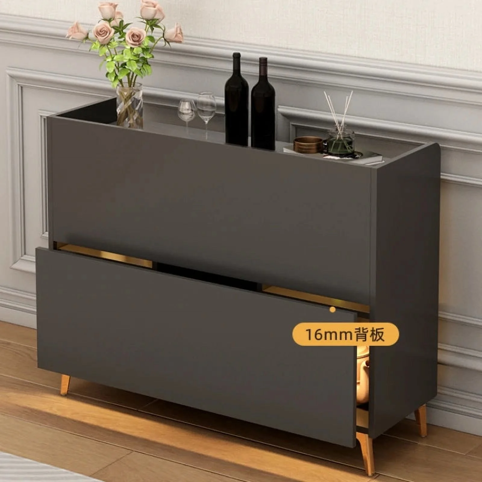 Display Cabinet Sideboard Storage Dining Room Pantry Wood Sideboard Kitchen Shelves Muebles Para Cocina Home Furniture YN50SB