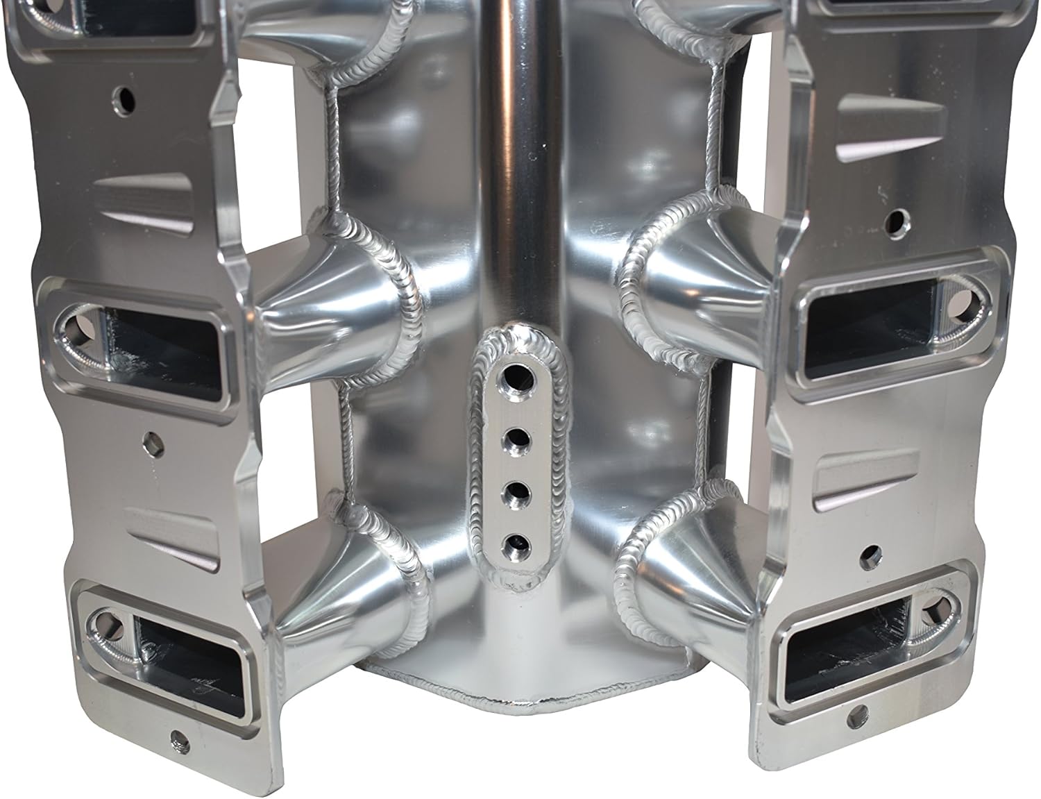 A-Team Performance - Intake Manifold 102mm Throttle Body Fabricated Metal Sheet - Compatible with Chevrolet GMC Pontiac LS LS1 LS2 LS6 Silver