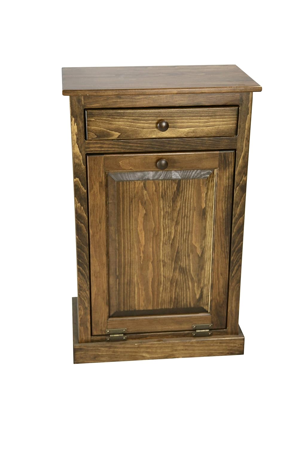 Peaceful Classics Wooden Pull Out Trash Can Cabinet, Handmade Solid Wood Hideaway Trash Holder (Cherry)
