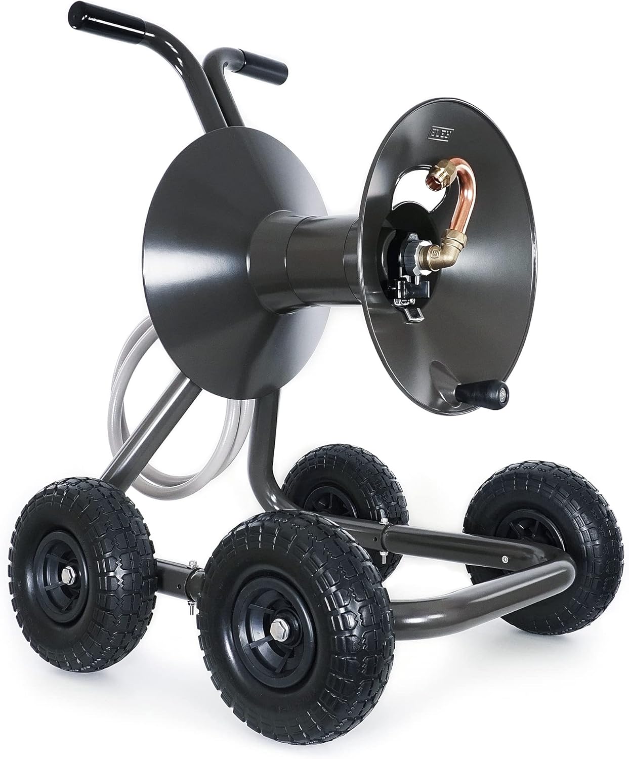 ELEY Hose Reel Cart with Wheels - Portable Heavy Duty Hose Reel and Garden Hose Holder, Great Addition to Gardening Accessories and Supplies, Reel