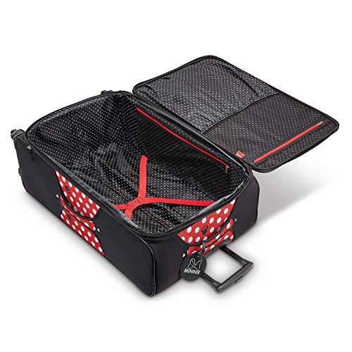 American Tourister Disney Softside Luggage with Spinner Wheels, Minnie Mouse Denim, 21-Inch