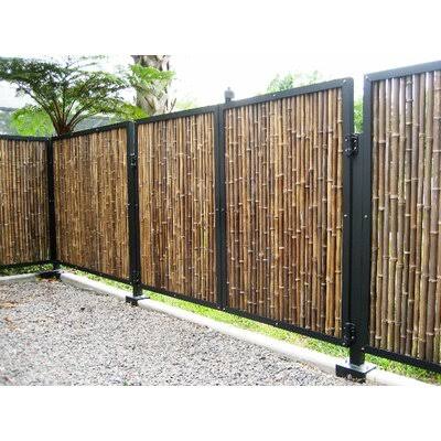 Backyard X-Scapes Black Rolled Bamboo Fence 1in D x 6ft H x 8ft L
