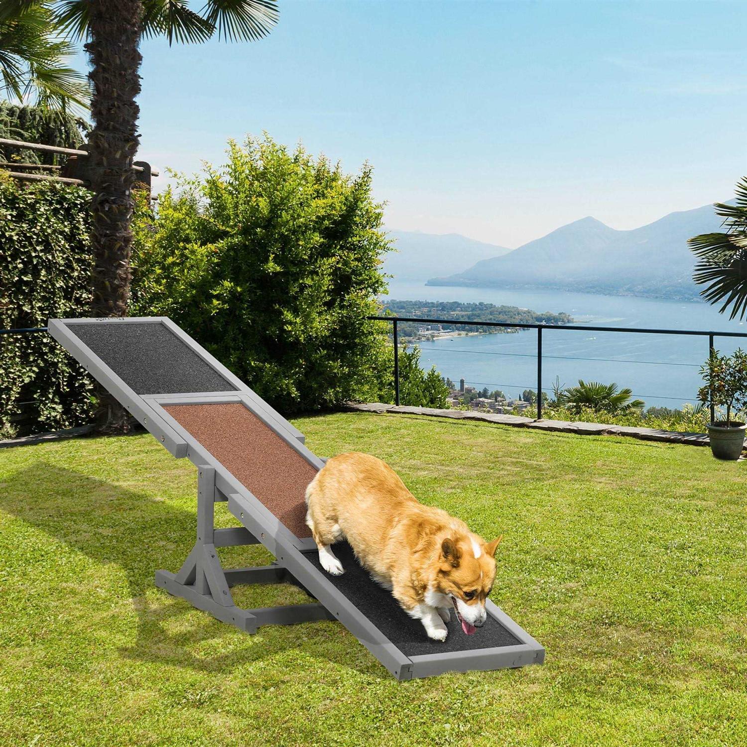 PawHut Wooden Dog Agility Seesaw for Training and Exercise - Pet Supplies online store