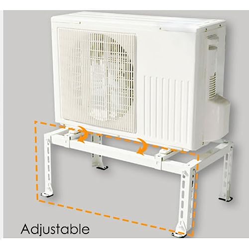 exproyzk Heavy Duty Ground Stand Bracket for Split Air Conditioner and Heat Pump, Air Conditioner Bracket for Outdoor AC Unit, Heavy Duty Condenser Stand Base, Adjustable
