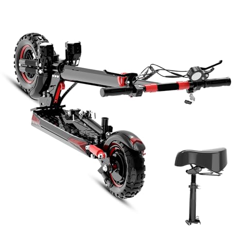 Electric Scooter Adults,11" Off-Road Tires,48V 18/21AH Big Battery,1200W Motor,34 Mph,34/37 Miles Long Range,Dual Braking System,Folding Commuter Electric Scooter - (Seat Optional
