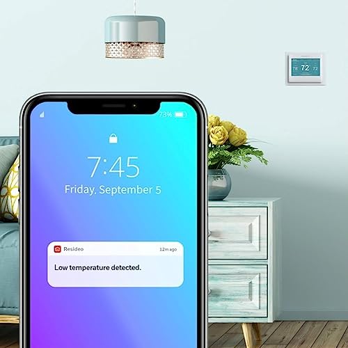 Honeywell Home RTH9585WF Wi-Fi Smart Color Thermostat, 7 Day Programmable, Touch Screen, Energy Star, Alexa Ready, C-Wire Required, Not Compatible with Line Volt Heating Gray