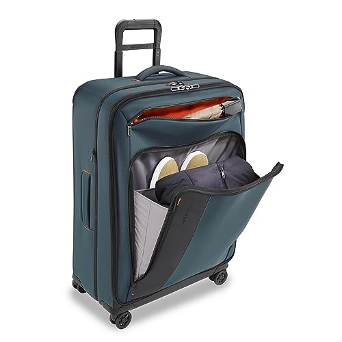 Briggs & Riley Domestic 22" Carry On Expandable Spinner - Luggage for Travel, Suitcases with Wheels, Softside Rolling Bag for Men & Women, Self-Repairing Zipper - ZDX Collection, Hunter