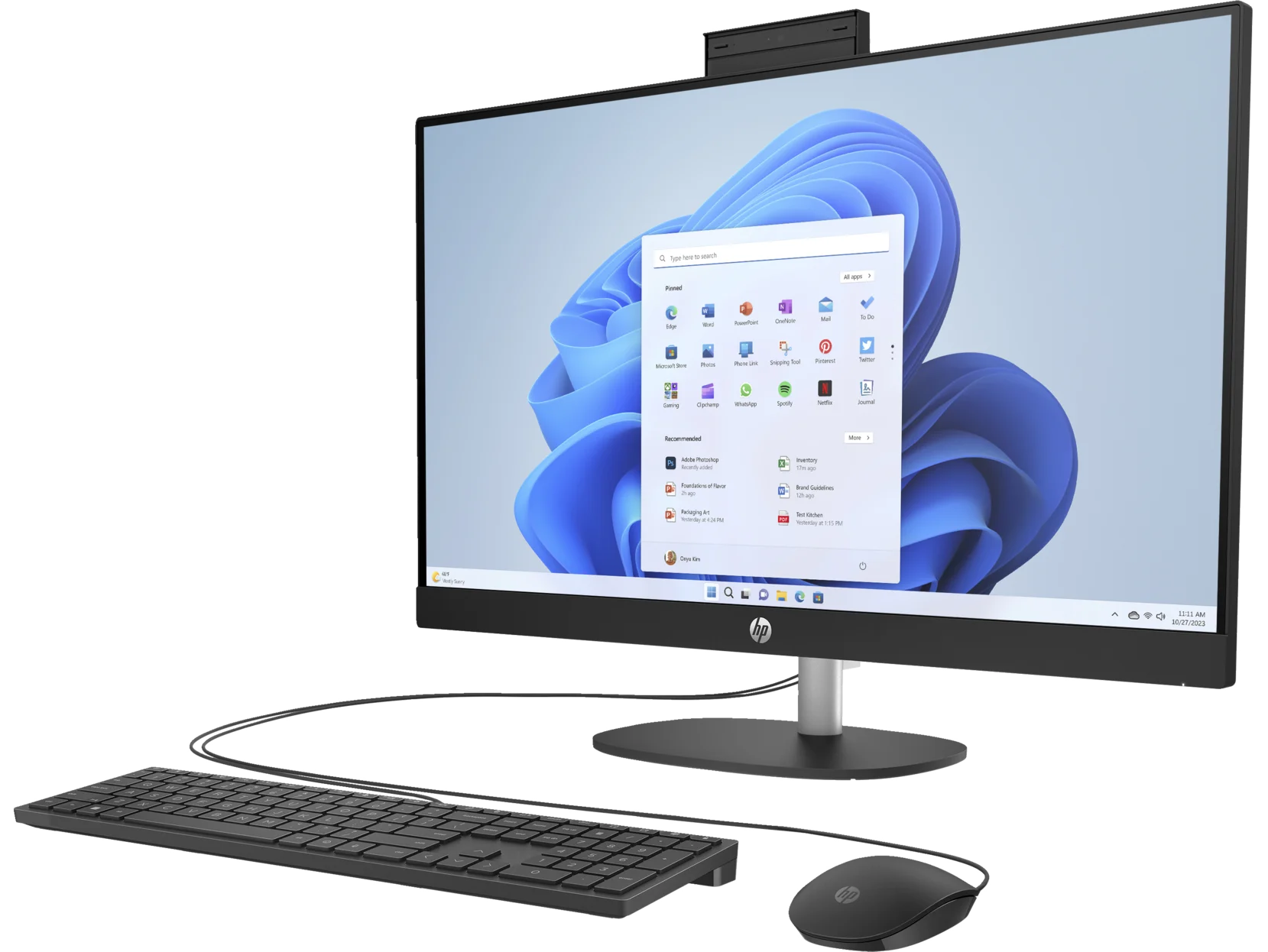 HP Essential All-in-One Computer 27" FHD AMD Ryzen 7, 16 GB; 1 TB SSD  Windows