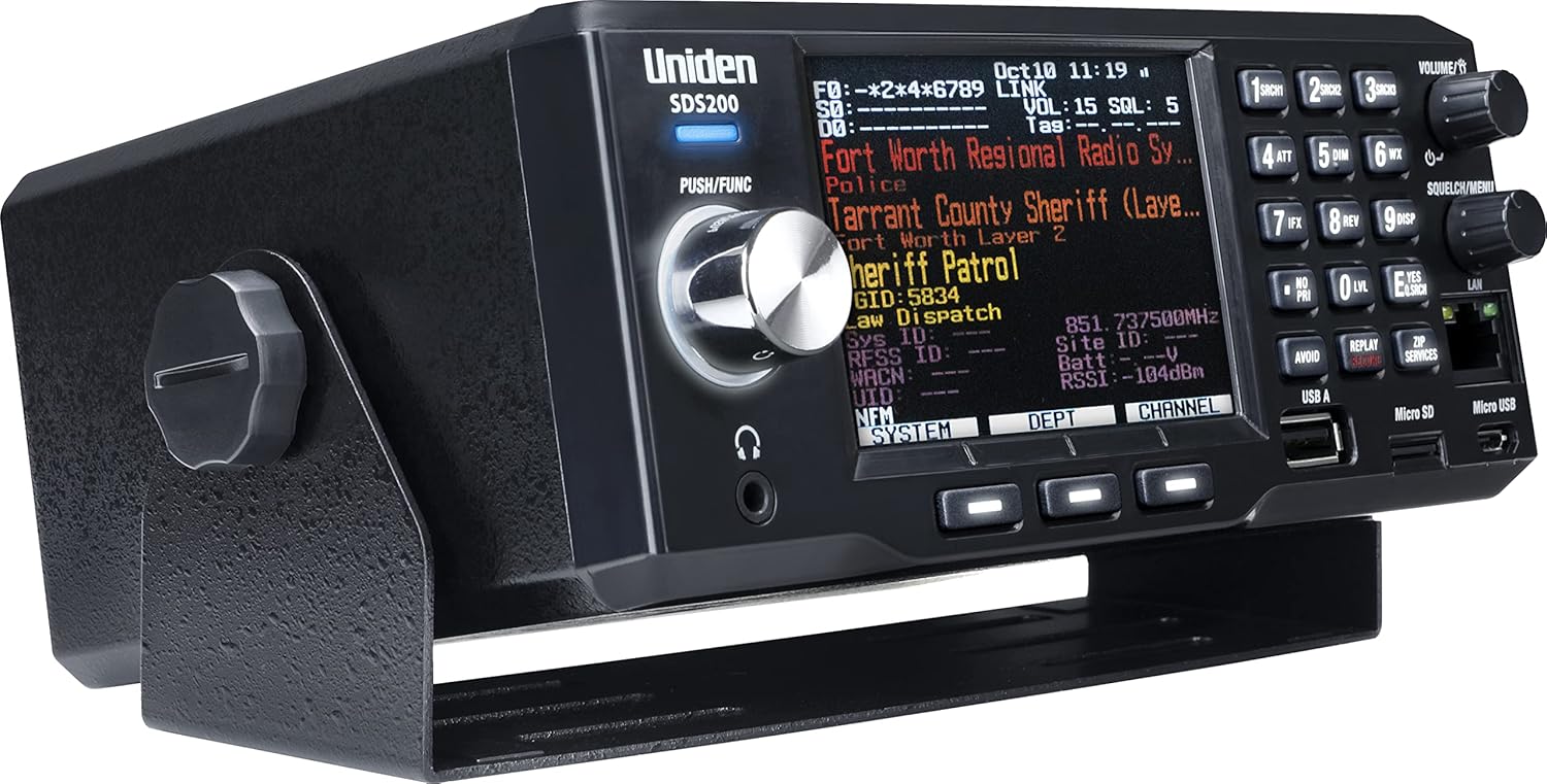 Uniden SDS200 True I/Q™ TrunkTracker X Base/Mobile Digital Scanner. Incredible Digital Performance. TrunkTracker X Technology Provides The Best Digital Decode Performance in The Scanner Industry.