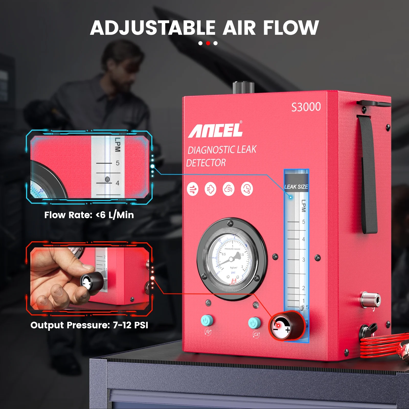 Ancel S3000 Car Smoke Machine Leak Detector All Pipe EVAP Vacuum Leakage Locator Automotive Truck - Curated Treasures Market